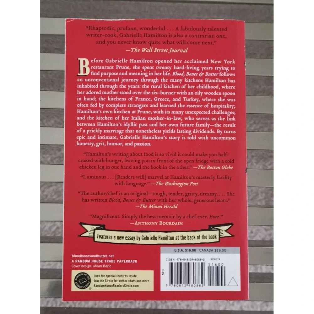 Blood, Bones & Butter: The Inadvertent Education of a Reluctant Chef VERY Good